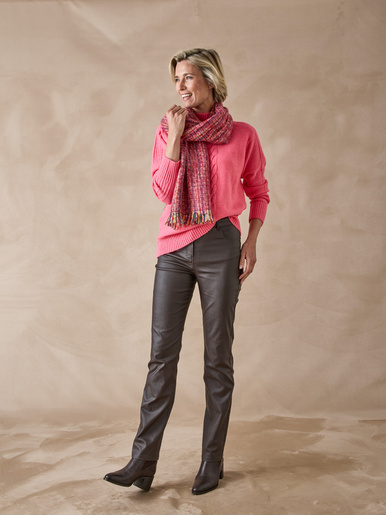 Pull col montant en jersey envers