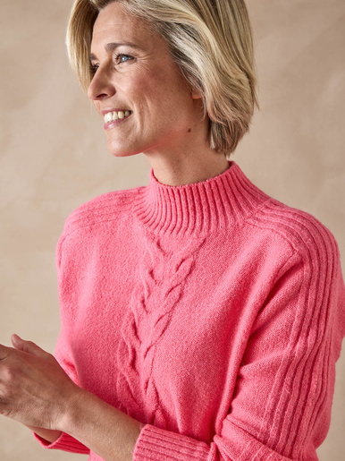 Pull col montant en jersey envers