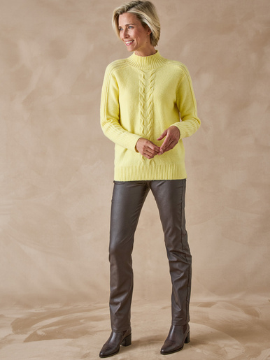 Pull col montant en jersey envers