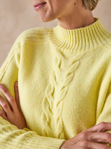 Pull col montant en jersey envers