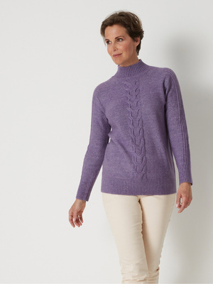 Pull col montant en jersey envers