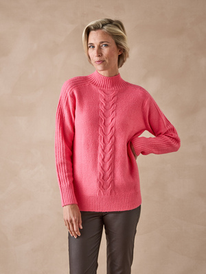 Pull col montant en jersey envers