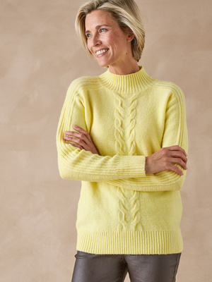 Pull col montant en jersey envers