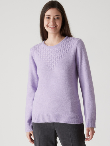 Pull avec jeu de maille pointelle - Daxon - Parme