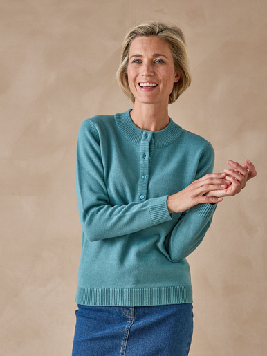 Pull encolure tunisienne - Daxon - Céladon
