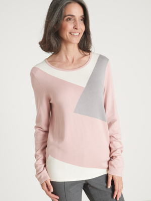 Pull en maille jersey intarsia