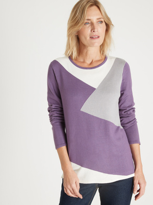 Pull en maille jersey intarsia