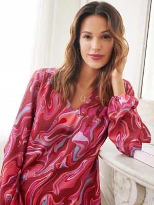 Blouse fluide encolure V