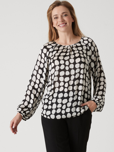 Blouse ample voile satiné