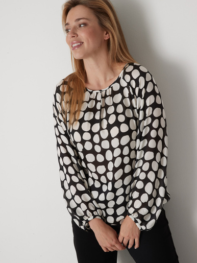 Blouse ample voile satiné