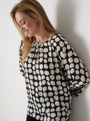 Blouse ample voile satiné