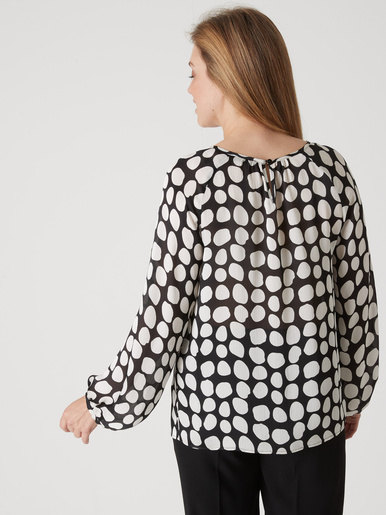 Blouse ample voile satiné