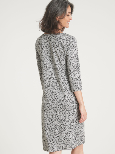 Robe housse en maille jacquard - Daxon - Jacquard gris / noir