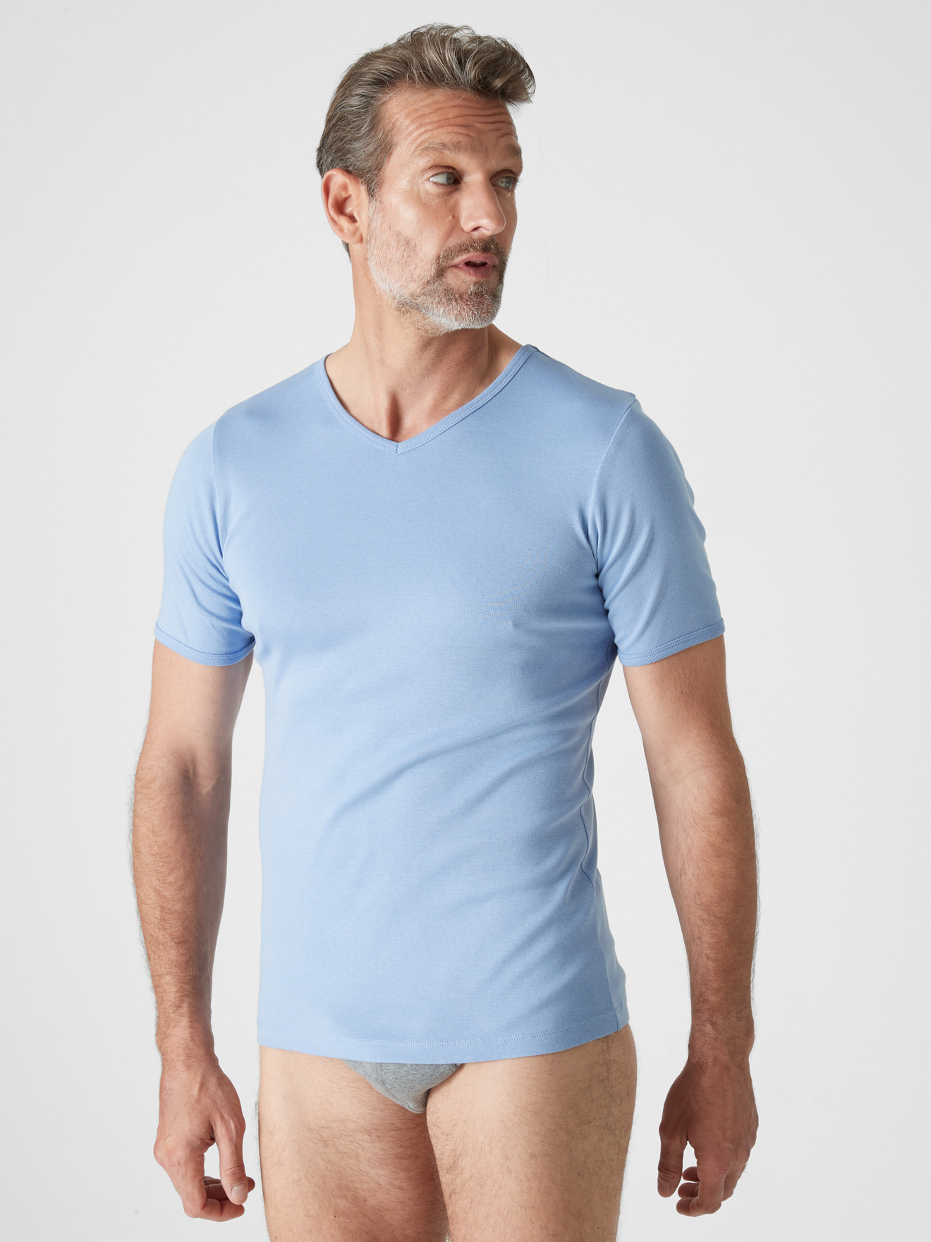 Manches Courtes Sous Vetement Homme Maillot De Corps Chemise De