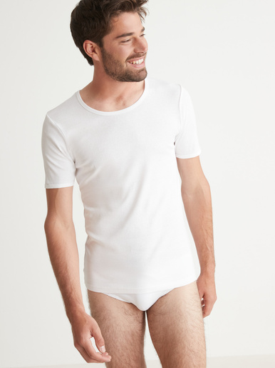 Lot de 3 maillots de corps col rond - Daxon - Blanc