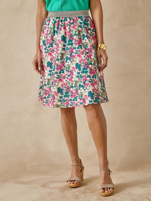 Jupe courte entièrement élastiquée