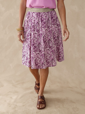 Jupe courte entièrement élastiquée