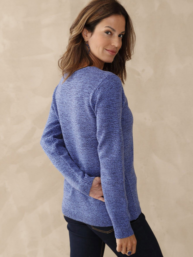 Pull encolure V manches longues