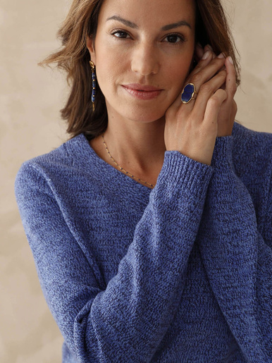 Pull encolure V manches longues