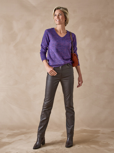 Pull encolure V manches longues