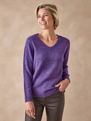 Pull encolure V manches longues