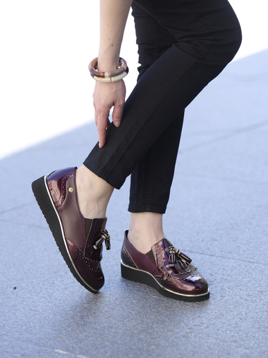 Sans-gêne patte frangée à aérosemelle® - Pédiconfort - Bordeaux