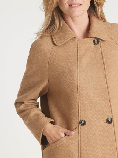 Caban 50% laine large col