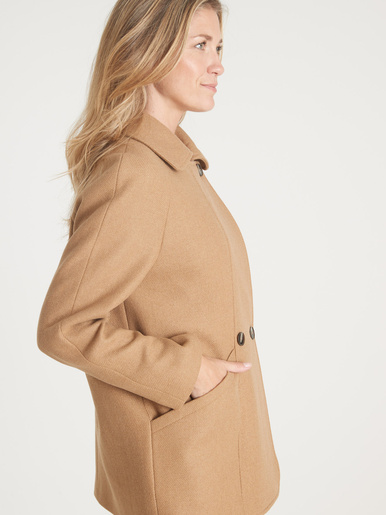 Caban 50% laine large col