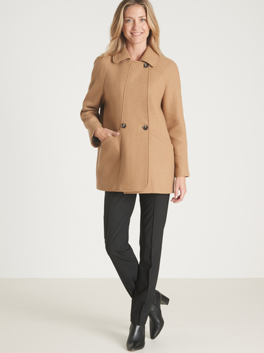 Caban 50% laine large col