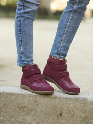 Boots à scratchs grande largeur