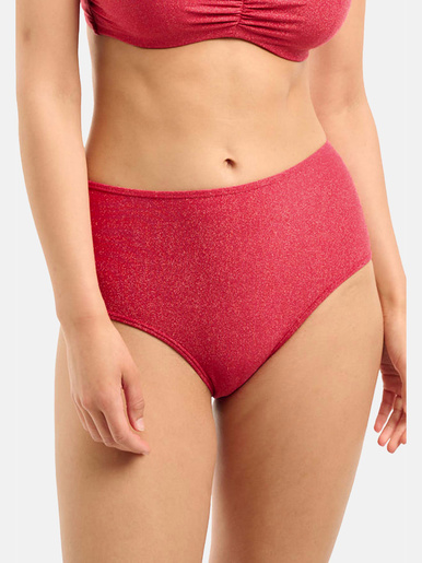 Culotte haute de bain Reflet - Sans Complexe - Cerise