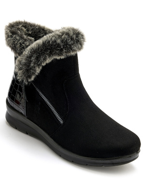 Boots fourrées zippées