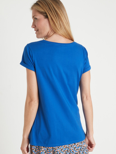 Tee-shirt coton à broderies ajourées