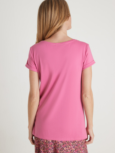 Tee-shirt coton à broderies ajourées
