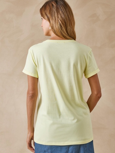 Tee-shirt coton à broderies ajourées