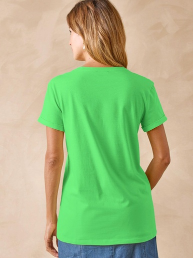 Tee-shirt coton à broderies ajourées