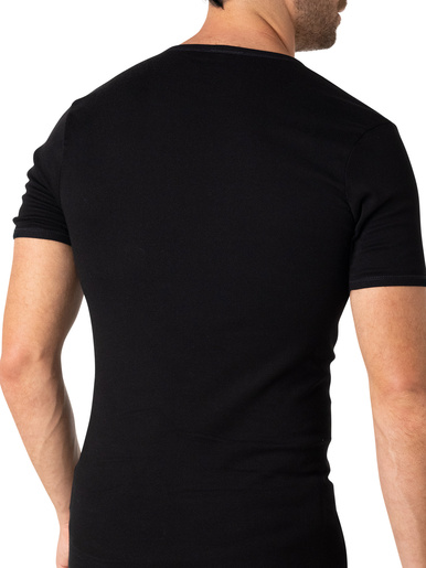 Lot de 2 maillots col V manches courtes