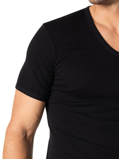 Lot de 2 maillots col V manches courtes