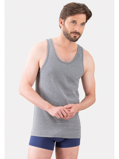 Lot de 2 maillots de corps sans manches - Eminence - Gris chiné