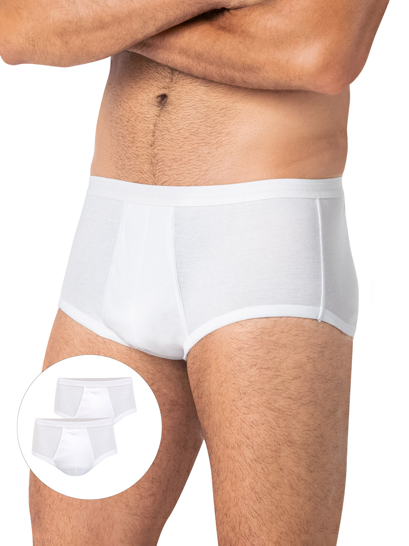 Lot de 2 slips ouverts taille haute - Eminence - Blanc