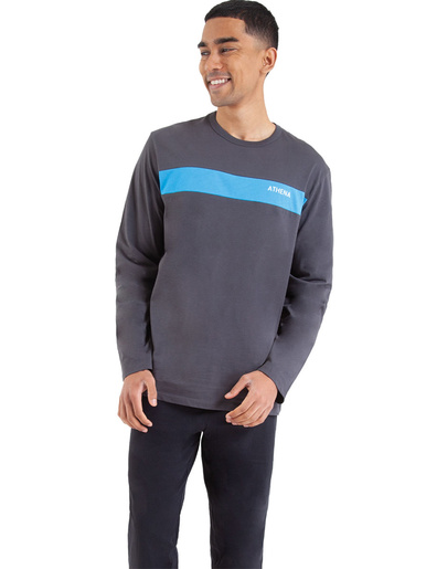 Pyjama col V Eco Pack - Athéna - Anthracite-noir