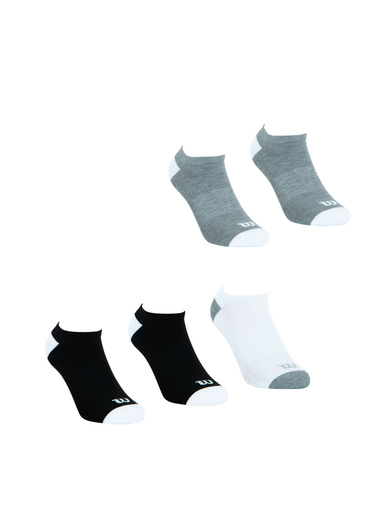 Lot de 5 paires de socquettes - Wilson - Noir gris blanc