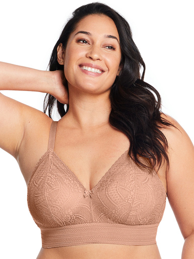 Bralette Bramour Gramercy Dentelle Luxe - Glamorise - Cappucino