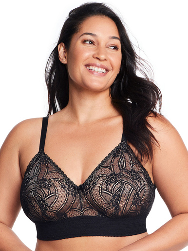 Bralette Bramour Gramercy Dentelle Luxe - Glamorise - Noir