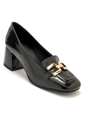 Chaussures à Talons Comfort Plus Naxos - Taille UK 4.5 - Noires - Talon Bas 3 Cm - Neuf Avec Emballage