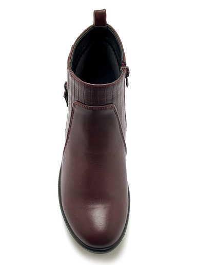 Boots fourrées compensées double zip