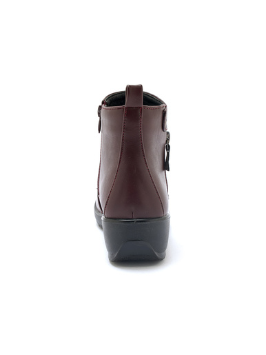 Boots fourrées compensées double zip