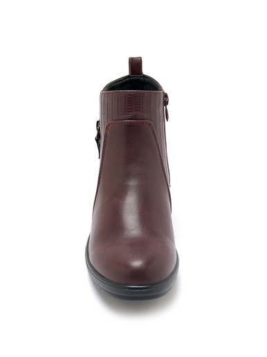Boots fourrées compensées double zip