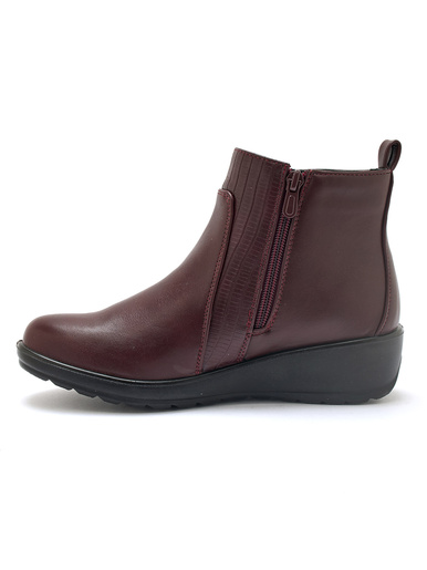 Boots fourrées compensées double zip