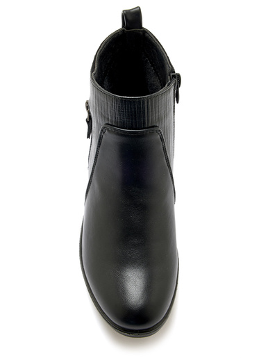 Boots fourrées compensées double zip